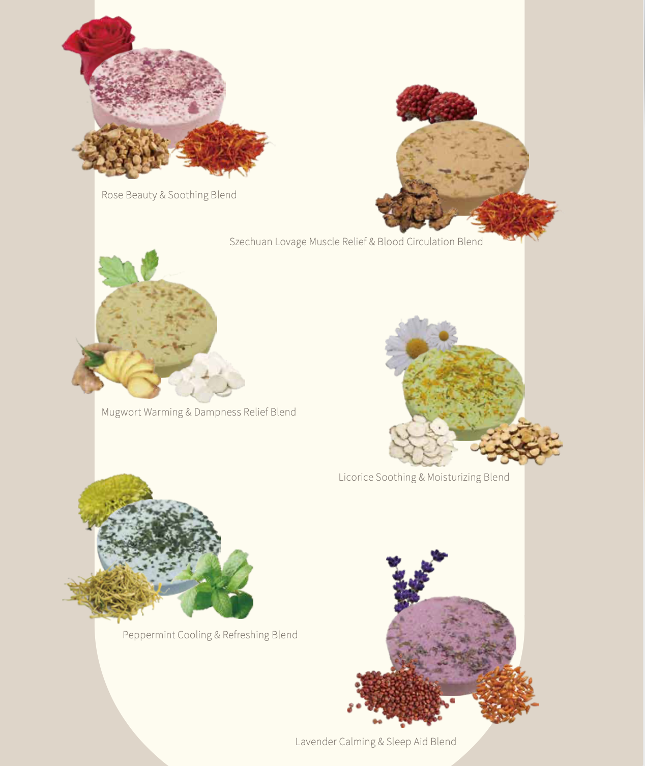 HerbBlooms Traditional herbal bath bombs a set of 6
