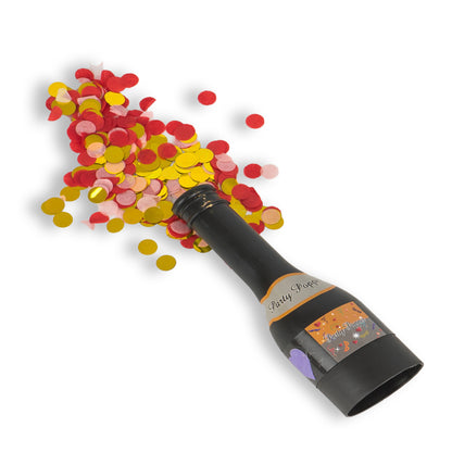 4 Pack of Mini Champagne Bottle Confetti Poppers Cannon for Party