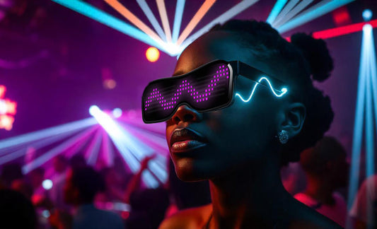 Gafas LED Rave: control por aplicación