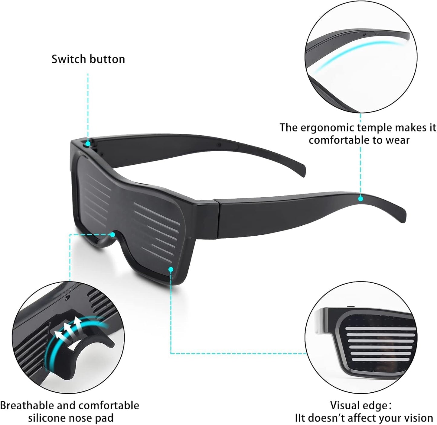 Led Rave Glasses-App contorl