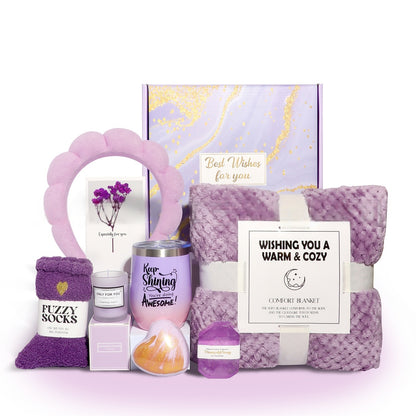 Lavender Purple gift box,Unique Gifts Basket Set