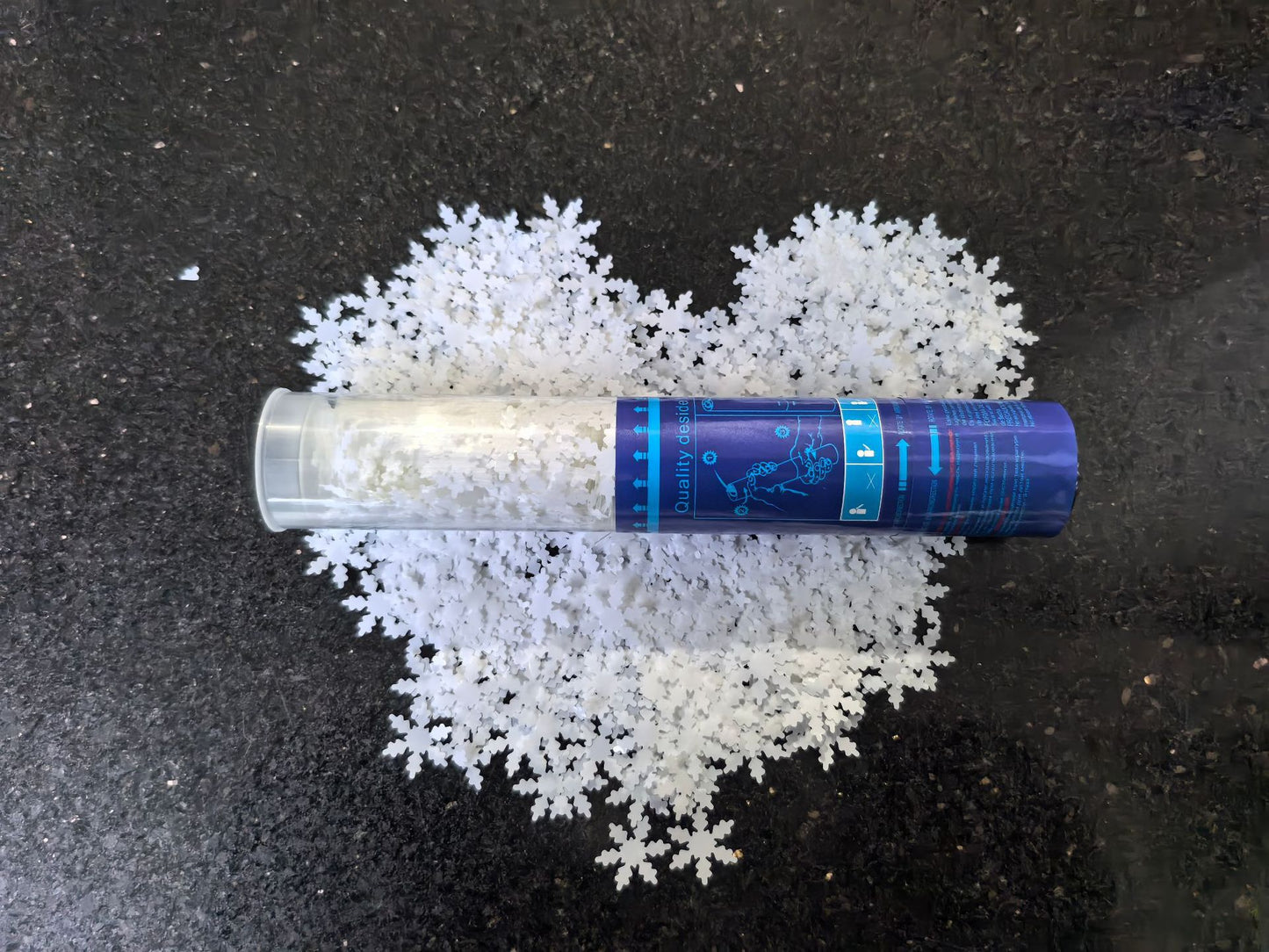 2 Pack of Snowflake Bottle Confetti Poppers Cannon