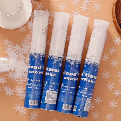 2 Pack of Snowflake Bottle Confetti Poppers Cannon