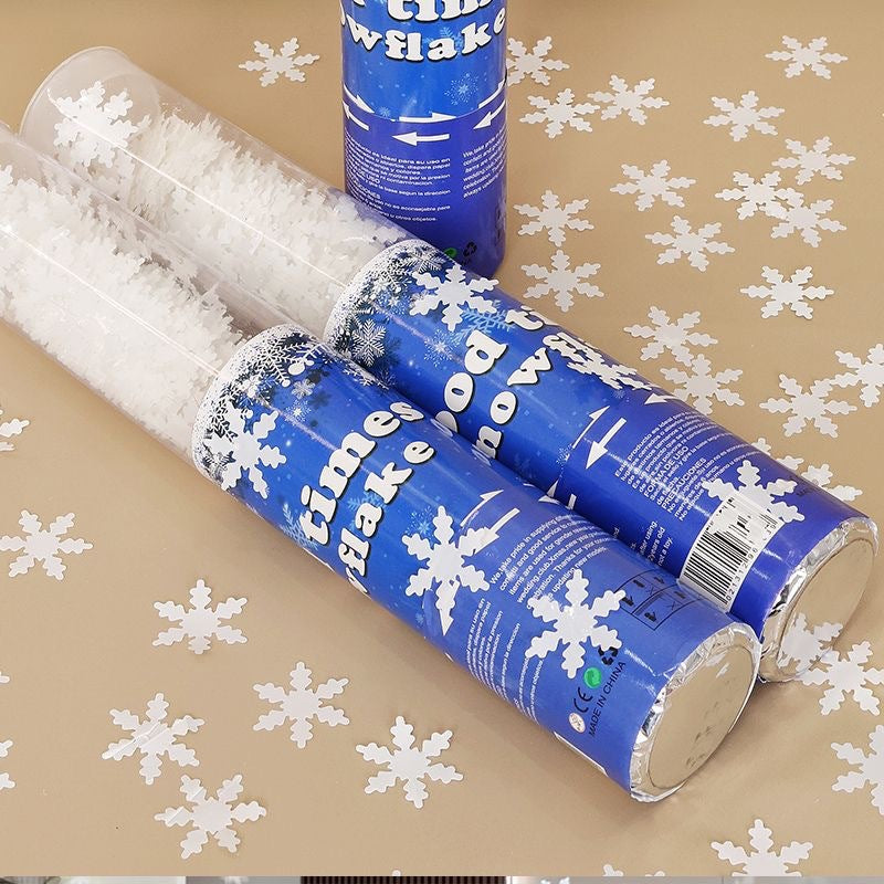 2 Pack of Snowflake Bottle Confetti Poppers Cannon