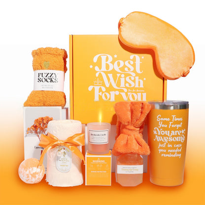 Orange Color gift box,Unique Gifts Basket Set