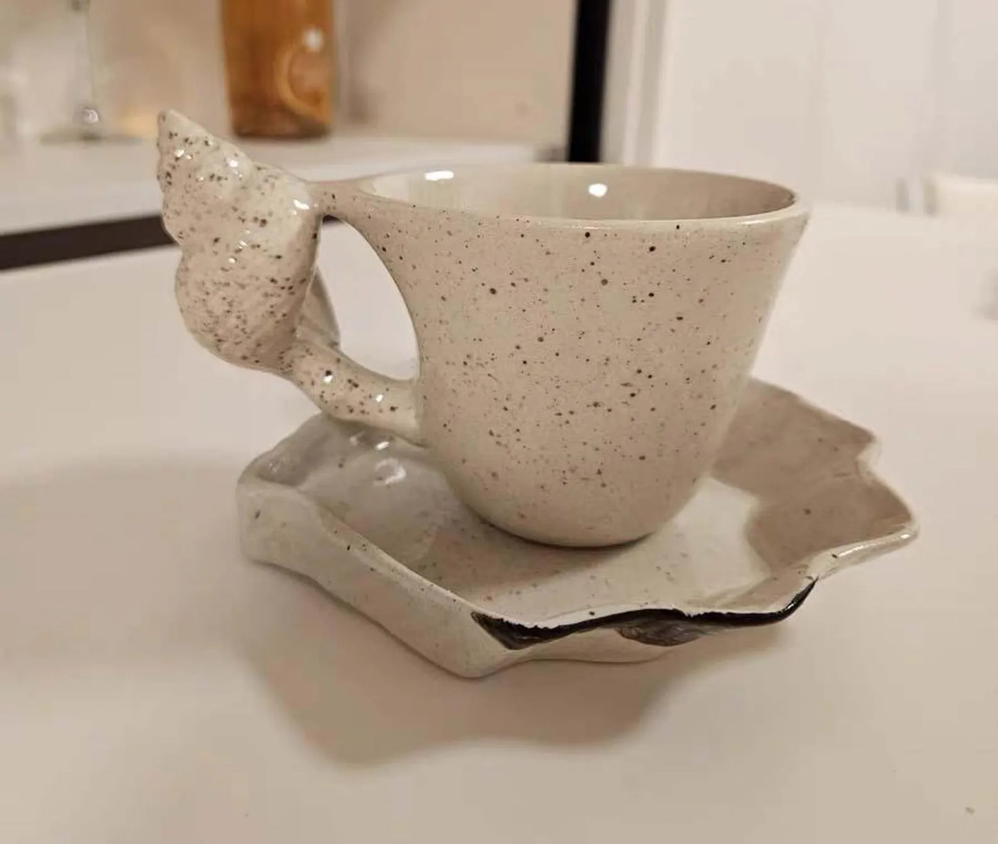 Handmade Sea shell mug,coffee cup