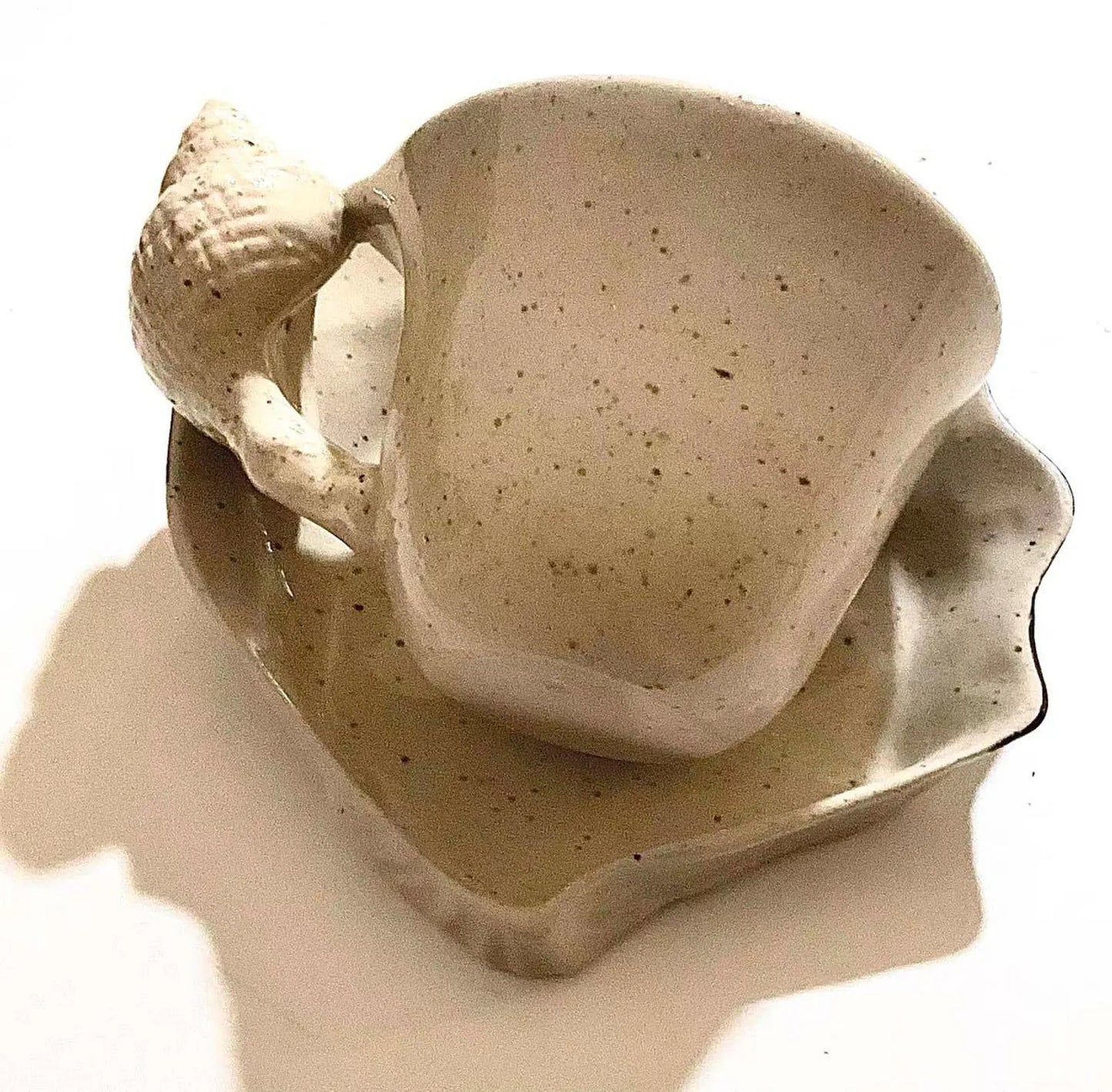 Handmade Sea shell mug,coffee cup