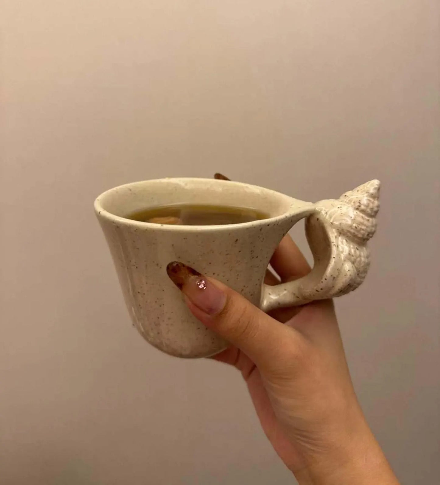 Handmade Sea shell mug,coffee cup
