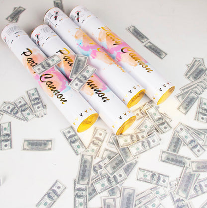 4 Pack of Money dollars bills Bottle Confetti Poppers Cannon