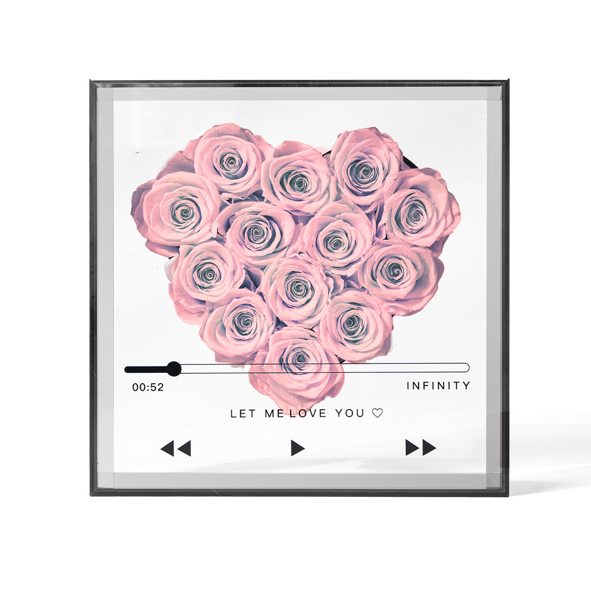 Artificial Silk Soap Roses with Acrylic Frame