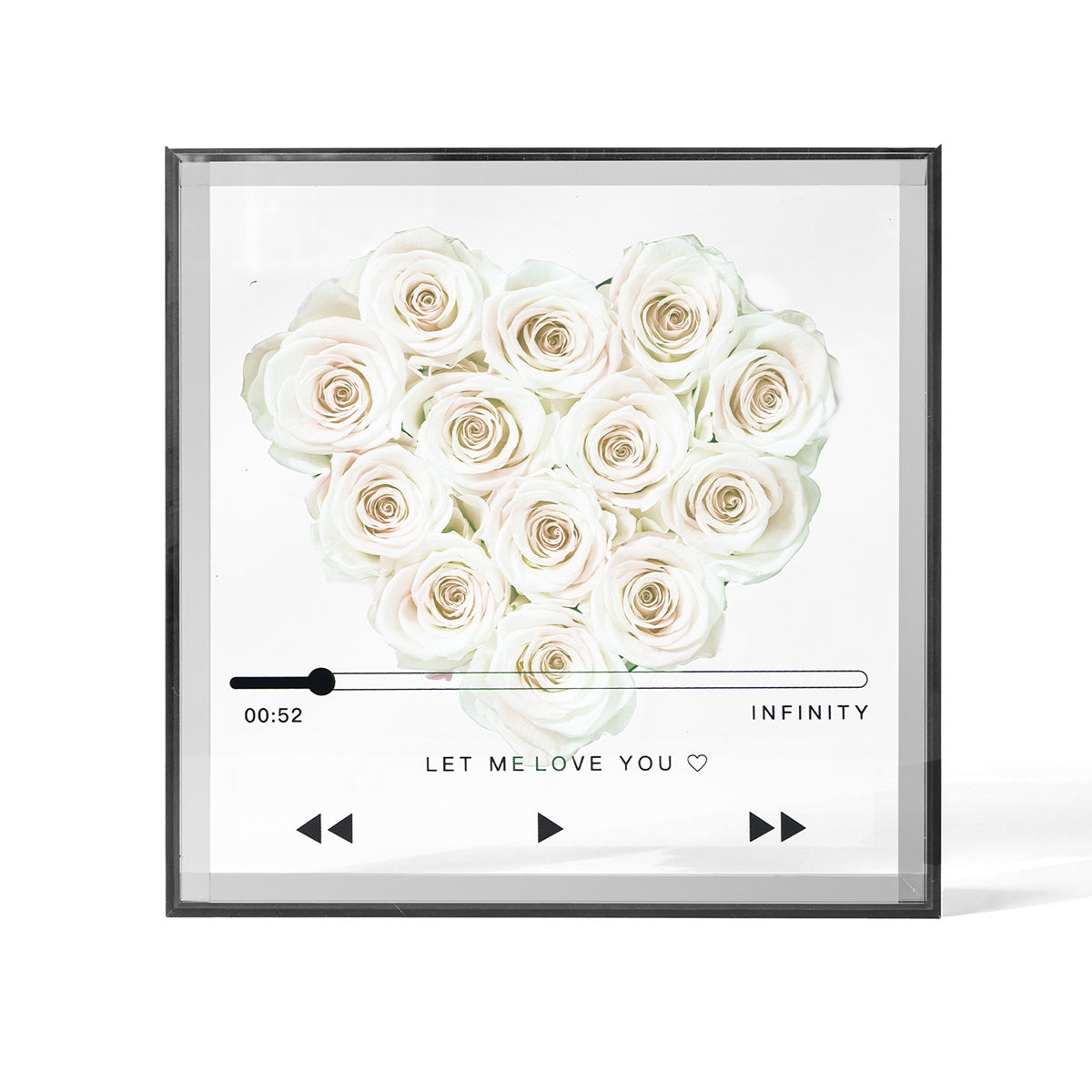 Artificial Silk Soap Roses with Acrylic Frame